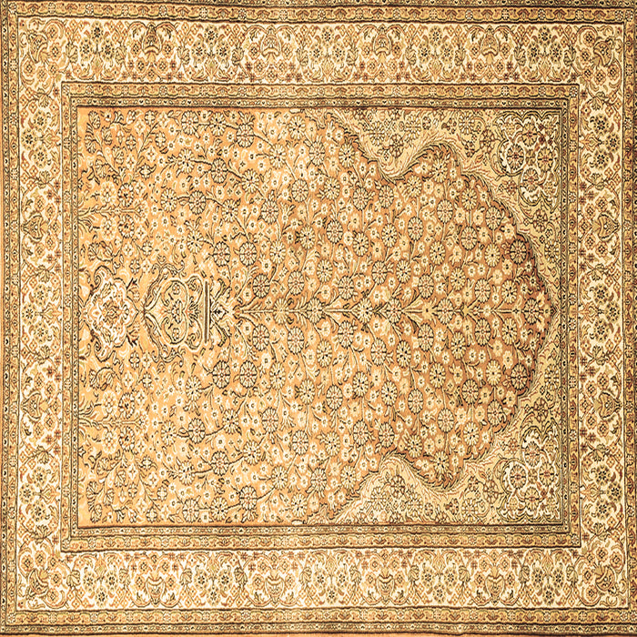 Square Machine Washable Persian Brown Traditional Rug, wshtr1007brn