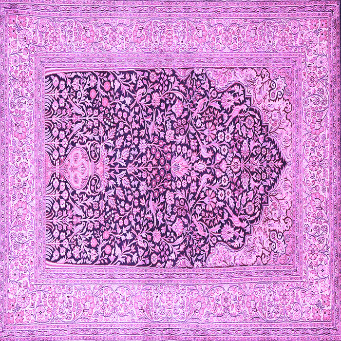 Square Persian Purple Traditional Rug, tr1008pur