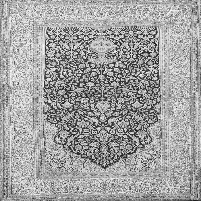 Serging Thickness of Persian Gray Traditional Rug, tr1008gry