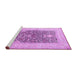 Sideview of Machine Washable Persian Purple Traditional Area Rugs, wshtr1008pur