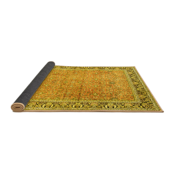 Sideview of Persian Yellow Traditional Rug, tr1009yw