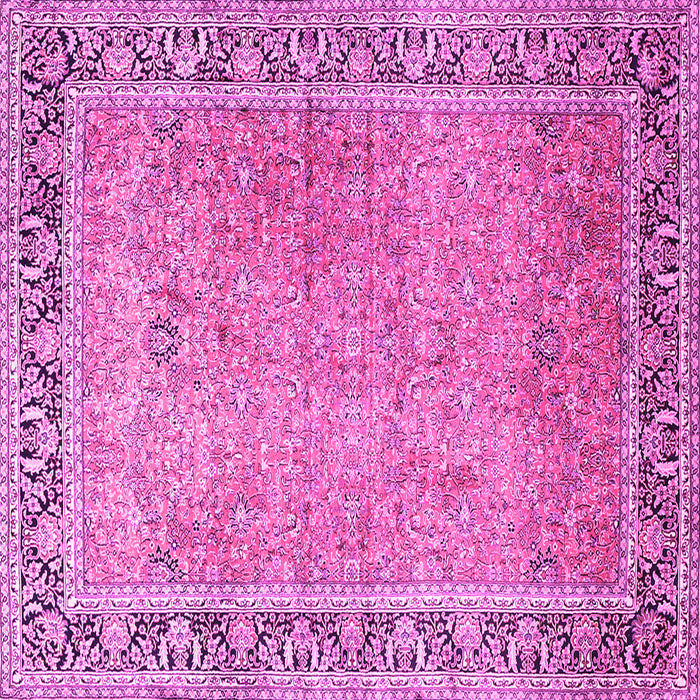 Square Persian Pink Traditional Rug, tr1009pnk