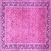 Square Persian Pink Traditional Rug, tr1009pnk