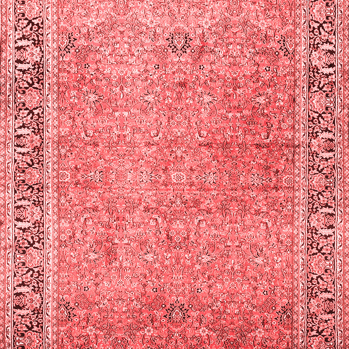 Machine Washable Persian Red Traditional Rug, wshtr1009red