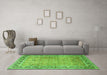 Machine Washable Persian Green Traditional Area Rugs in a Living Room,, wshtr1009grn