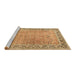 Sideview of Machine Washable Persian Brown Traditional Rug, wshtr1009brn