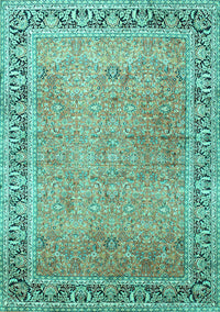 Persian Turquoise Traditional Rug, tr1009turq