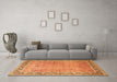 Machine Washable Persian Orange Traditional Area Rugs in a Living Room, wshtr1009org