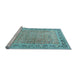 Sideview of Machine Washable Persian Light Blue Traditional Rug, wshtr1009lblu