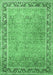 Machine Washable Persian Emerald Green Traditional Area Rugs, wshtr1009emgrn