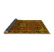 Sideview of Medallion Yellow Traditional Rug, tr100yw