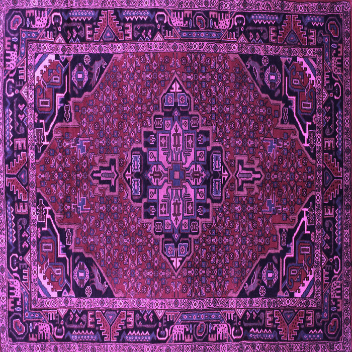 Square Medallion Purple Traditional Rug, tr100pur