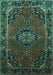 Medallion Turquoise Traditional Rug, tr100turq