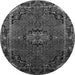 Square Medallion Gray Traditional Rug, tr100gry