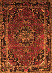 Medallion Orange Traditional Rug, tr100org