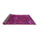 Sideview of Medallion Pink Traditional Rug, tr100pnk