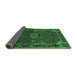 Sideview of Medallion Emerald Green Traditional Rug, tr100emgrn