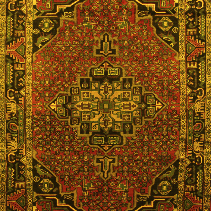 Medallion Yellow Traditional Rug, tr100yw