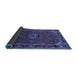 Sideview of Medallion Blue Traditional Rug, tr100blu