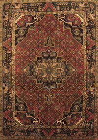 Medallion Brown Traditional Rug, tr100brn