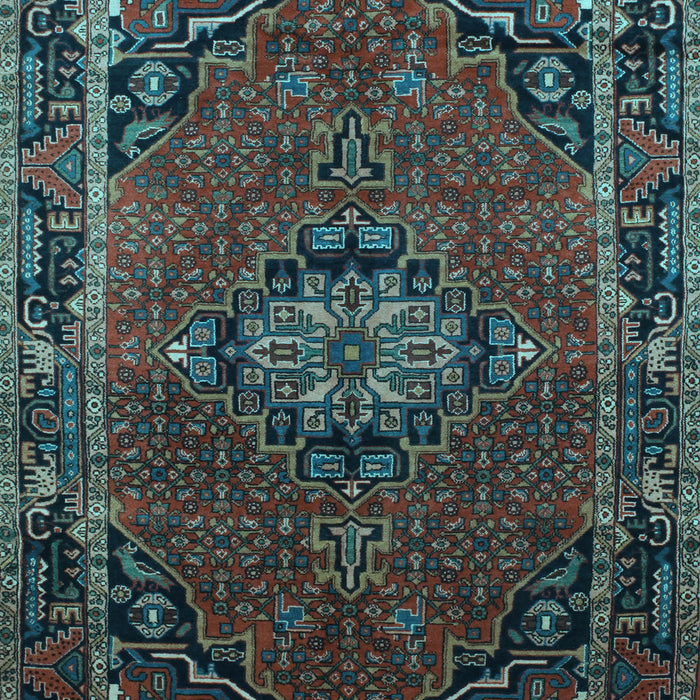 Medallion Light Blue Traditional Rug, tr100lblu