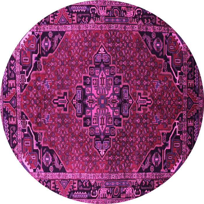 Round Medallion Pink Traditional Rug, tr100pnk