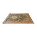 Sideview of Machine Washable Traditional Sienna Brown Rug, wshtr1010