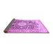 Sideview of Medallion Purple Traditional Rug, tr1010pur