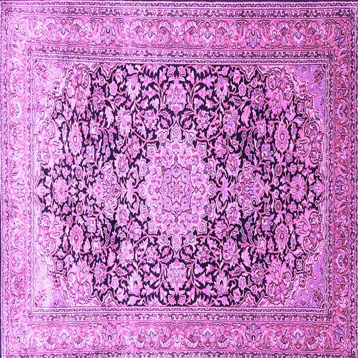 Square Medallion Purple Traditional Rug, tr1010pur