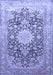 Medallion Blue Traditional Rug, tr1010blu