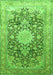 Medallion Green Traditional Rug, tr1010grn