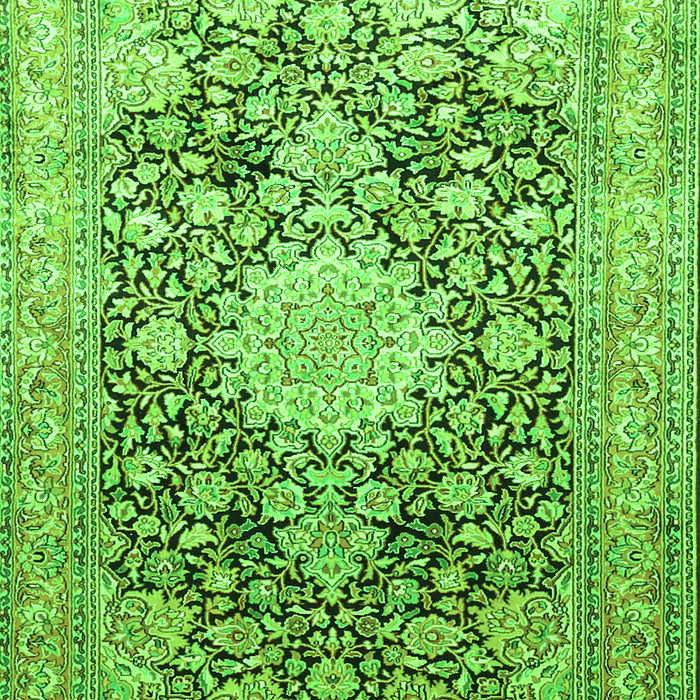Medallion Green Traditional Rug, tr1010grn
