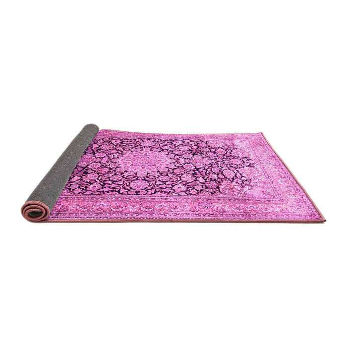 Sideview of Medallion Pink Traditional Rug, tr1010pnk