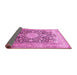 Sideview of Medallion Pink Traditional Rug, tr1010pnk