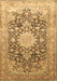 Medallion Brown Traditional Rug, tr1010brn