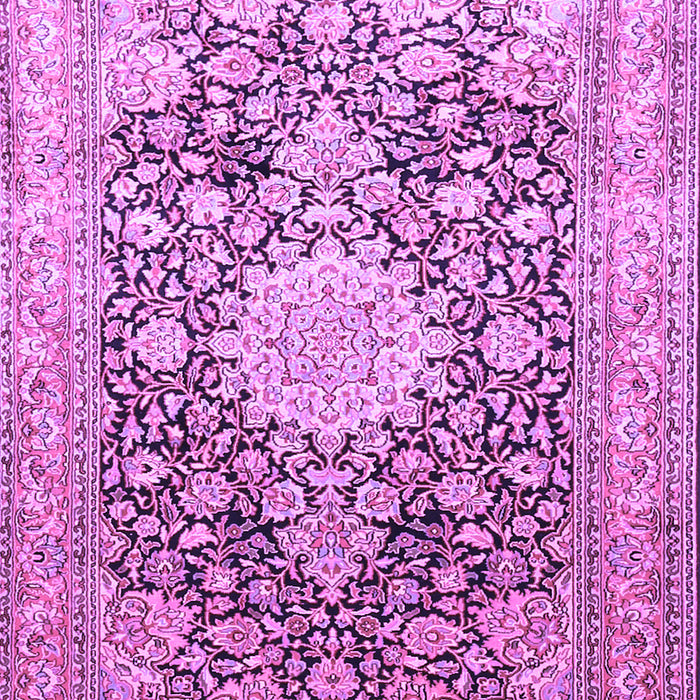 Machine Washable Medallion Purple Traditional Area Rugs, wshtr1010pur