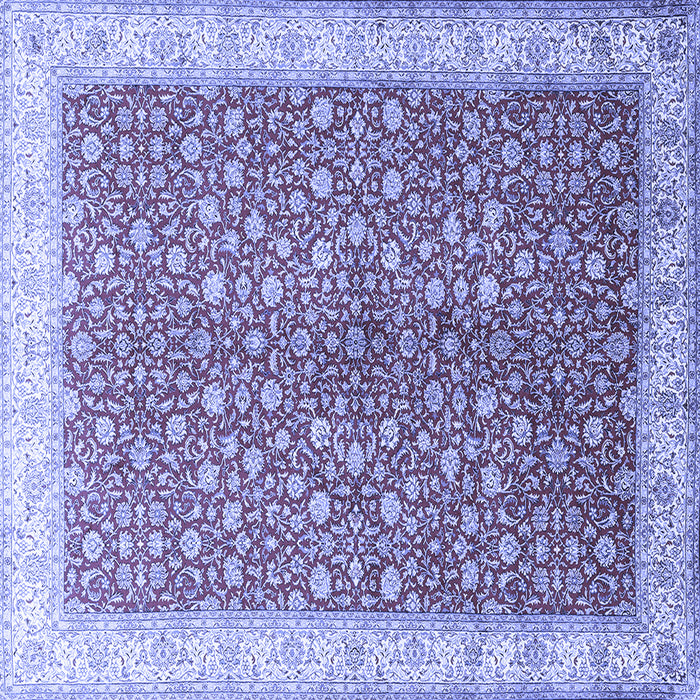 Square Persian Blue Traditional Rug, tr1011blu