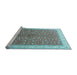 Sideview of Machine Washable Persian Light Blue Traditional Rug, wshtr1011lblu