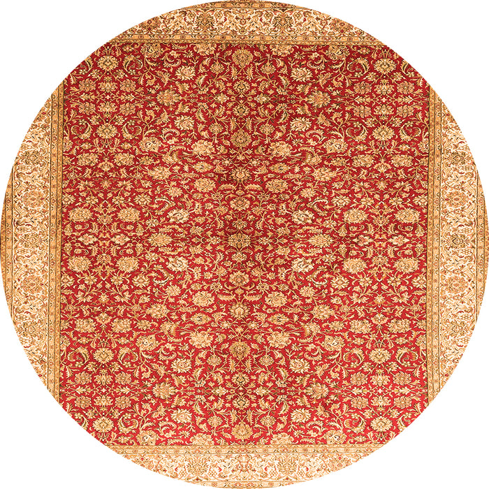 Machine Washable Persian Orange Traditional Area Rugs, wshtr1011org