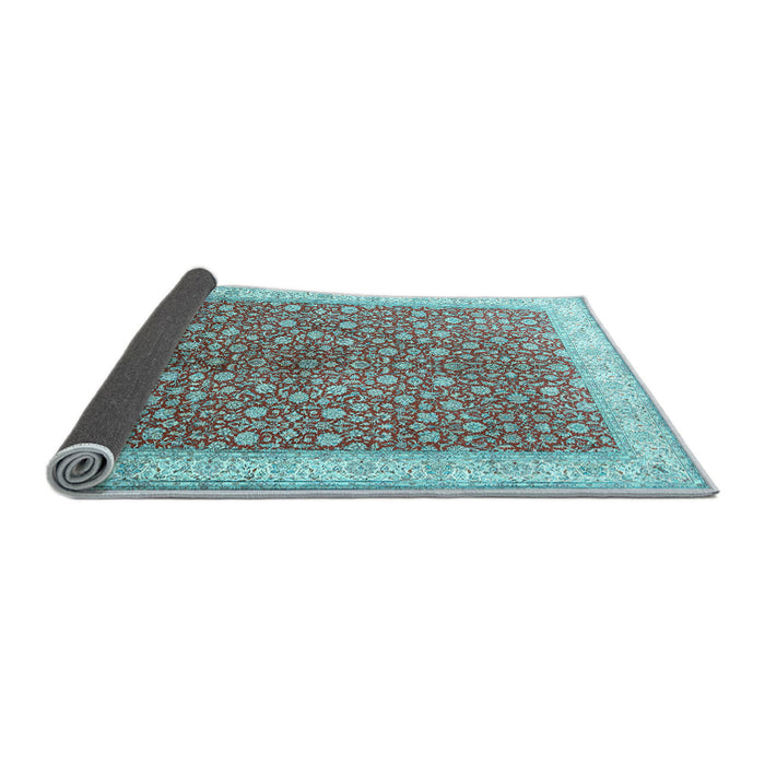Sideview of Persian Light Blue Traditional Rug, tr1011lblu