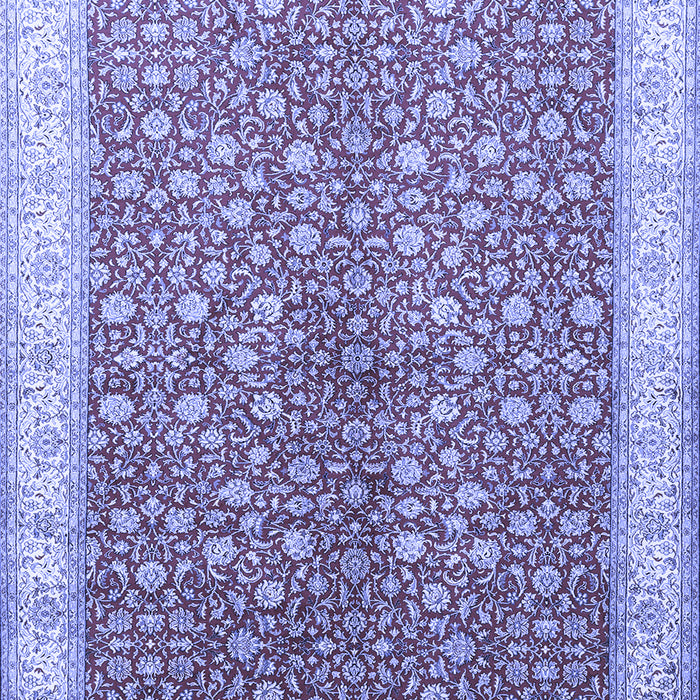 Machine Washable Persian Blue Traditional Rug, wshtr1011blu