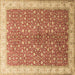 Square Machine Washable Persian Brown Traditional Rug, wshtr1011brn