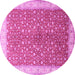 Round Persian Pink Traditional Rug, tr1011pnk