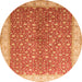 Square Persian Orange Traditional Rug, tr1011org