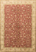 Machine Washable Persian Brown Traditional Rug, wshtr1011brn