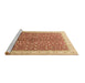 Sideview of Machine Washable Persian Brown Traditional Rug, wshtr1011brn