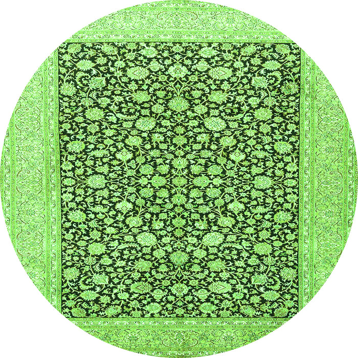Machine Washable Persian Green Traditional Area Rugs, wshtr1012grn