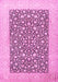 Machine Washable Persian Pink Traditional Rug, wshtr1012pnk