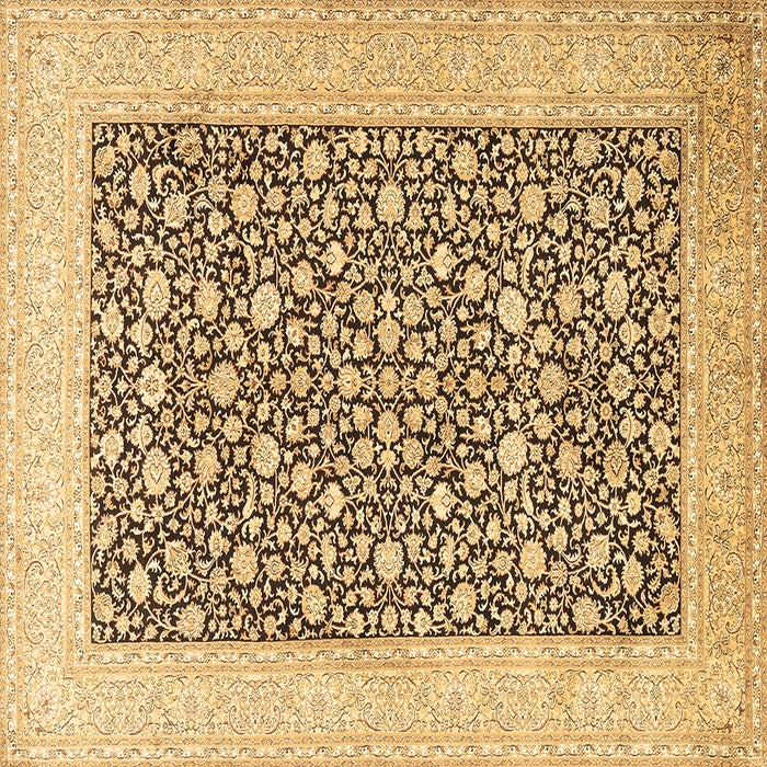 Square Persian Brown Traditional Rug, tr1012brn