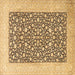 Square Persian Brown Traditional Rug, tr1012brn